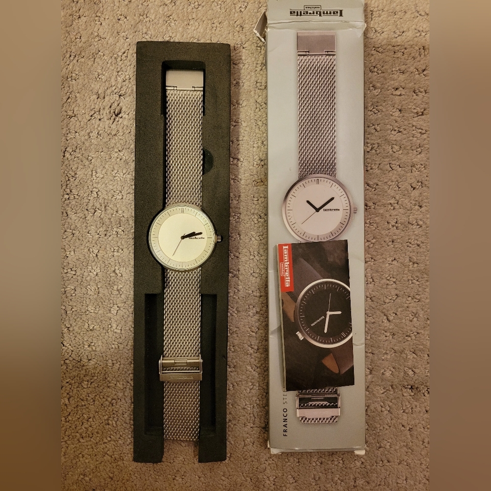 Silver Lambretta Cielo Watch with Adjustable Mesh Band